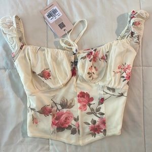 Brand new floral crop top.